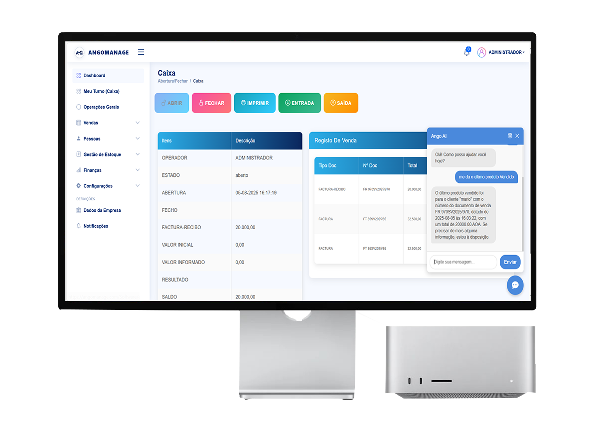 AngoManage Dashboard